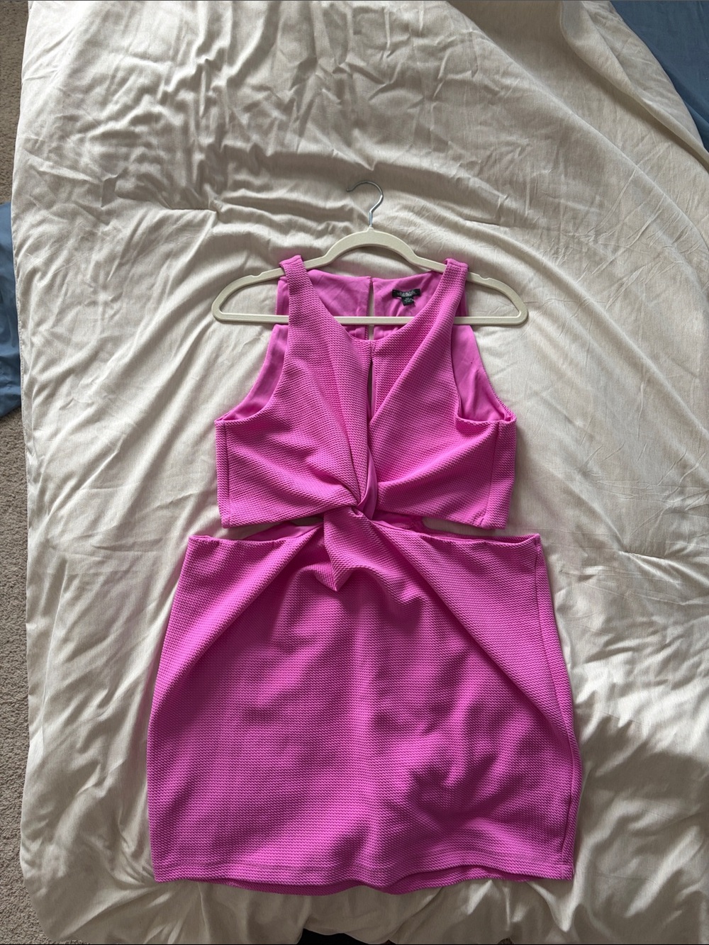 XXL Wild Fable Bright Pink Twist-Front Sleeveless Dress NWT